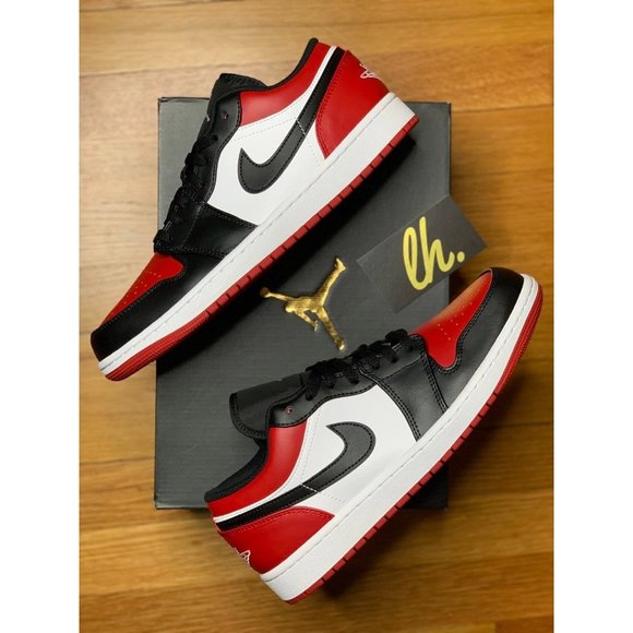 Size 9 Air Jordan 1 Low "Bred Toe" - Picture 6 of 6